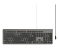 Unitek SlimTap Lekka klawiatura przewodowa szara - 1540409 - zdjęcie 1